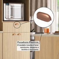 Paneleiro 70cm 4 Portas 1 Gaveta Com Espaço Para Micro-ondas Freijó/freijó Brasil - 6