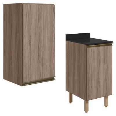 Armario Aereo Balcao 1 Porta 40cm Mdf Kali Nicioli Carvalho Toq