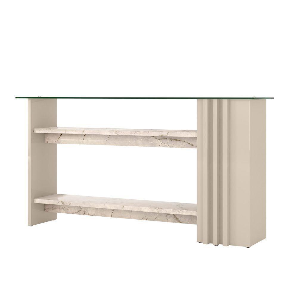 Aparador Buffet Para Sala De Estar Frizz - 7 Decor Calacata E Off White - 3