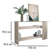 Aparador Buffet Para Sala De Estar Frizz - 7 Decor Calacata E Off White - 5