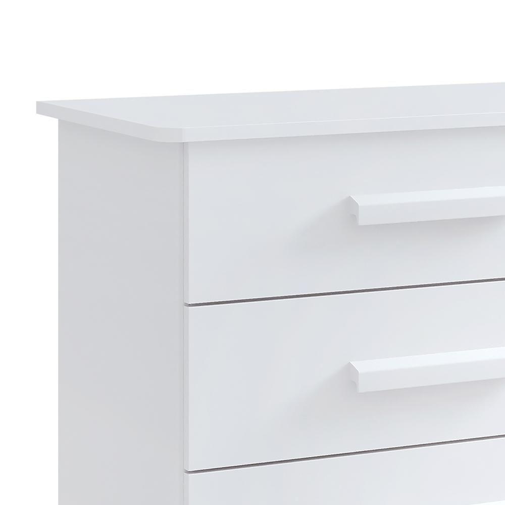 Cômoda Firenze 4 Gavetas Com Sapateira 1 Porta D'doro Branco - 3