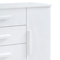 Cômoda Firenze 4 Gavetas Com Sapateira 1 Porta D'doro Branco - 2