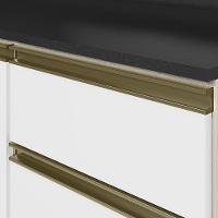 Armario Aereo E Balcao 1 Porta 4 Gavetas 40cm Mdf Kali Nicioli Bianco Toq Branco Uv - 5