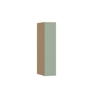 Armário Aéreo 20cm 1 Porta Slim Luciane Móveis Freijó/verde Jade