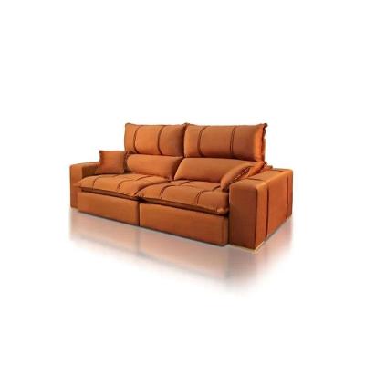 Sofá Retrátil E Reclinável Thor Luxo 2.10m Jc Estofados Terracota