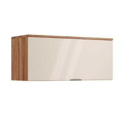 Armário Aéreo Para Cozinha Alpha 2503 Com 1 Porta Basculante 80cm Freijo-off White - Carraro