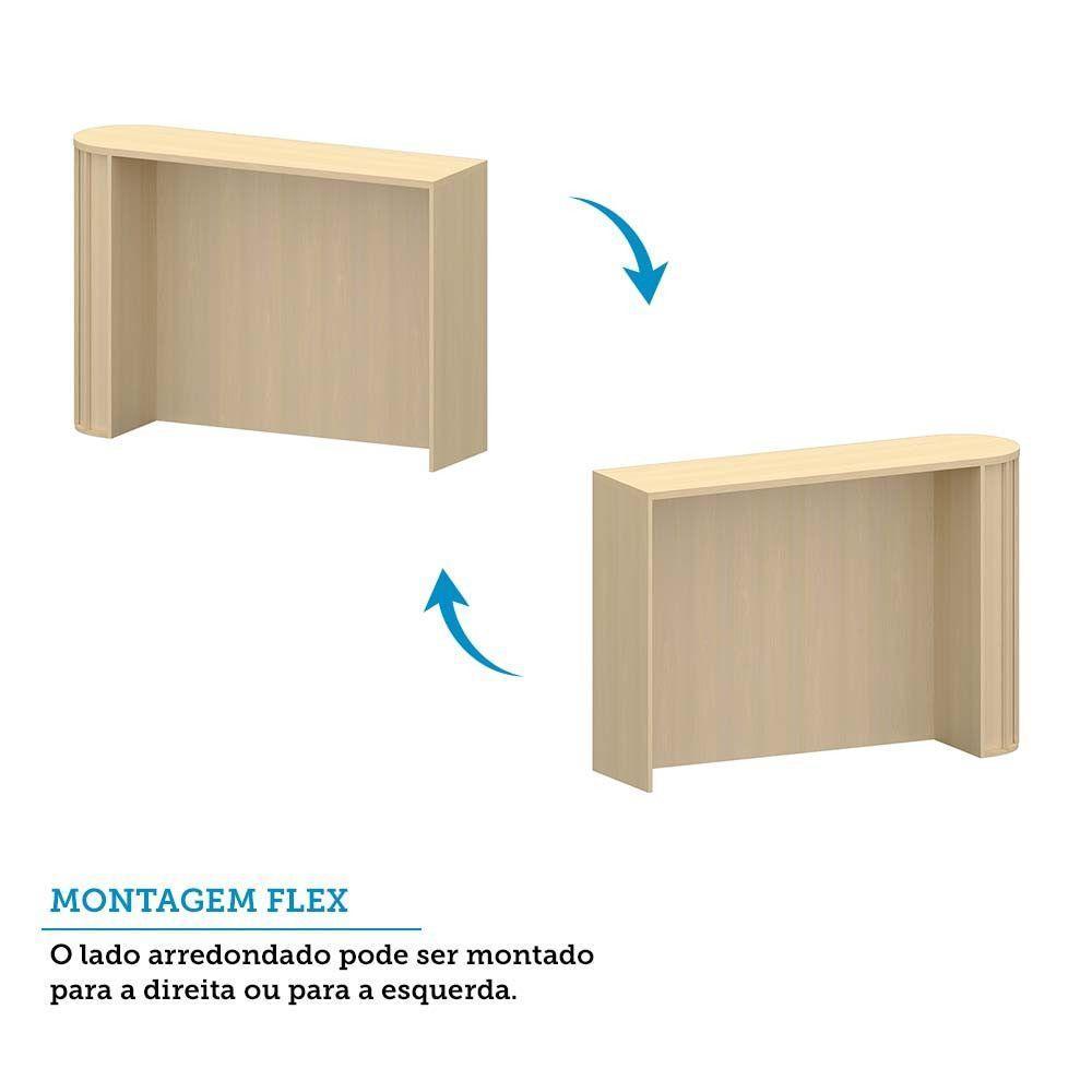 Bancada Cozinha 164cm Com Tampo Para Ilha E Balcão 120cm Aura Carvalho - 3