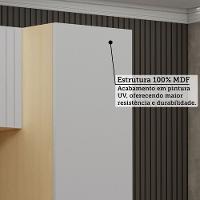 Paneleiro Simples 70cm 2 Pts Aura Luciane Móveis Carvalho/cinza Cristal