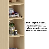 Paneleiro Simples 70cm 2 Pts Aura Luciane Móveis Carvalho/cinza Cristal - 5