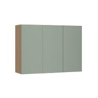 Armário Aéreo 120cm 3 Portas Slim Luciane Móveis Freijó/verde Jade - 1