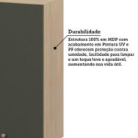 Armário Aéreo De Cozinha 80cm 2 Portas Classic Luciane Móvei Freijó/verde Amalfi