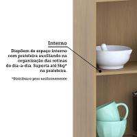 Armário Aéreo De Cozinha 80cm 2 Portas Classic Luciane Móvei Freijó/verde Amalfi - 5