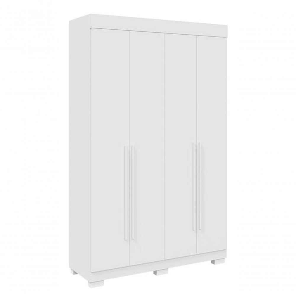 Guarda Roupa Polonia 4 Portas E 2 Gavetas – Linhamobilia Branco - 1