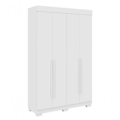 Guarda Roupa Polonia 4 Portas E 2 Gavetas – Linhamobilia Branco
