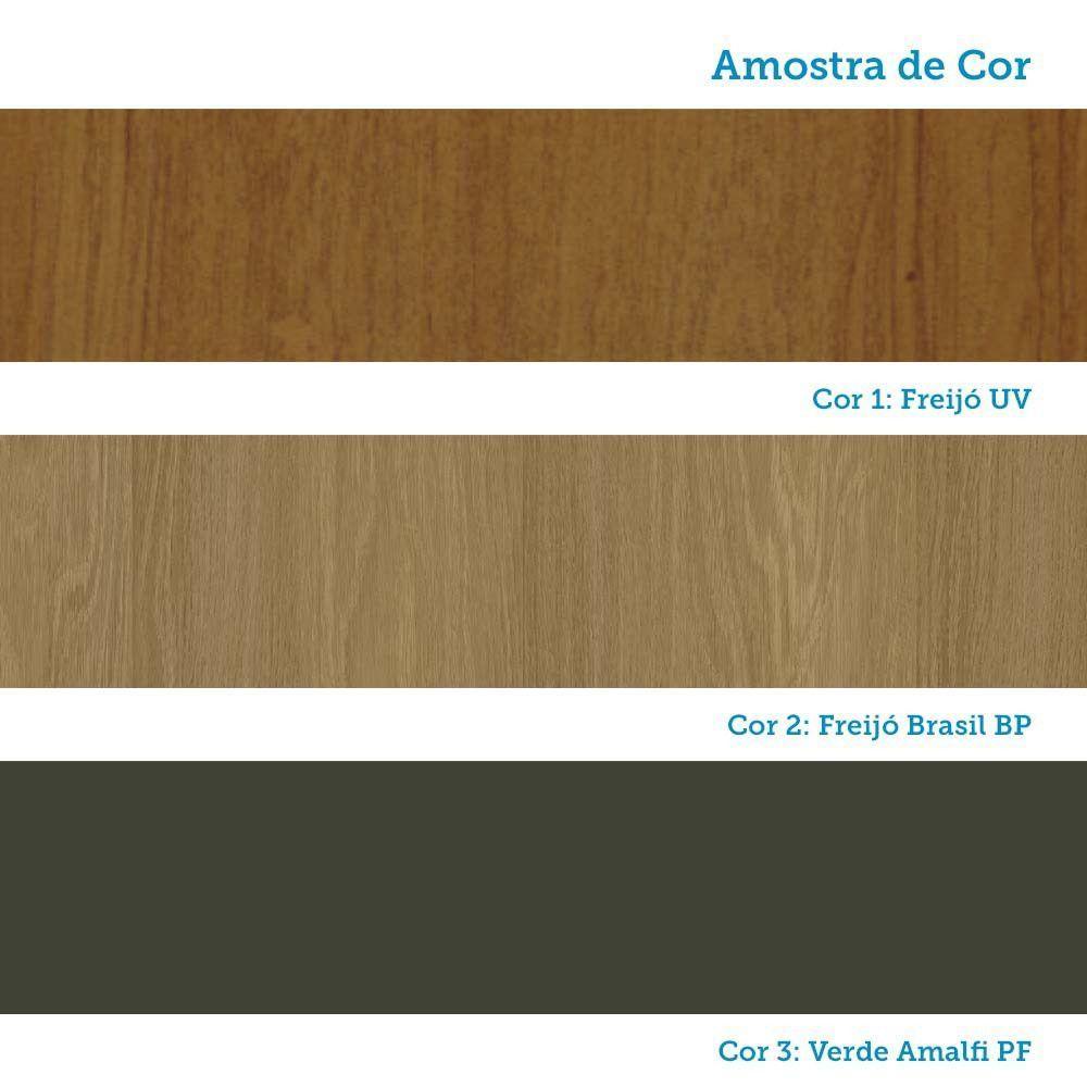 Paneleiro 70cm 4 Portas 1 Gaveta Com Espaço Para Micro-ondas Freijó/freijó Brasil/verde Amalfi - 8