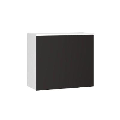 Armário Aéreo 70cm 2 Portas Dora Luciane Móveis Branco/preto