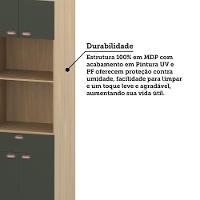 Paneleiro 70cm 3 Portas 1 Gaveta Com Espaço Para Micro-ondas Freijó/verde Amalfi - 5