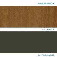 Armário Aéreo 60cm Com Nicho Para Microondas 2 Portas Classi Freijó/verde Amalfi - 8