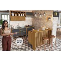 Módulo Cozinha Imperatriz Armário Baronesa Canto Reto Com 2 Nichos 93cm Freijó - 7