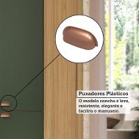 Paneleiro Duplo 70cm 4 Portas Classic Luciane Móveis Freijó/verde Amalfi - 6