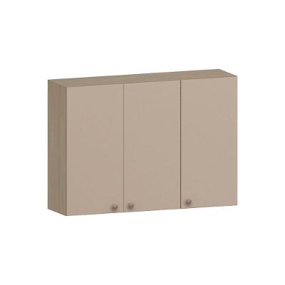Armário Aéreo De Cozinha 120cm 3 Portas Classic Luciane Móve Freijó/petala Rosa