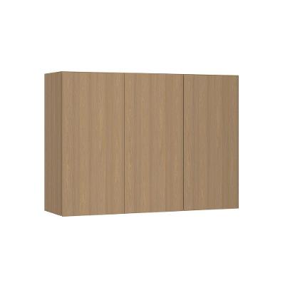 Armário Aéreo 120cm 3 Portas Slim Luciane Móveis Freijó/freijó Brasil