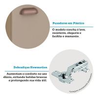 Cozinha Modulada Completa Com Bancada Ilha 8 Peças Com Tampo Freijó/freijó Brasil/petala Rosa - 6