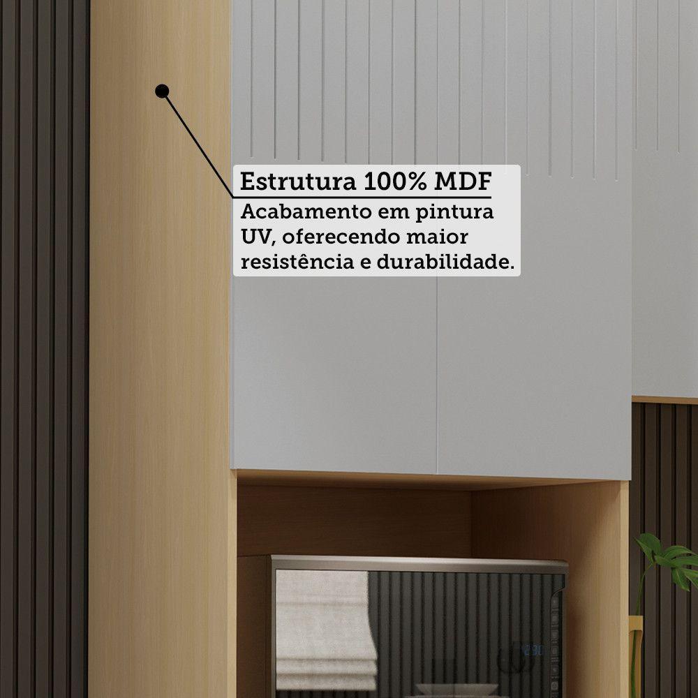 Paneleiro 70cm 2 Pts 1 Gav Espaço Torre Quente Aura Luciane Carvalho/cinza Cristal - 4