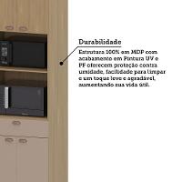 Paneleiro 70cm 3 Portas 1 Gaveta Com Espaço Para Micro-ondas Freijó/freijó Brasil/petala Rosa - 5