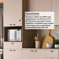 Cozinha Modulada Completa 6 Peças Com Tampo E Rodapé Classic Freijó/petala Rosa - 5