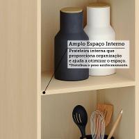 Armário Aéreo 40cm 1 Pt Aura Luciane Móveis Carvalho/cinza Cristal - 5