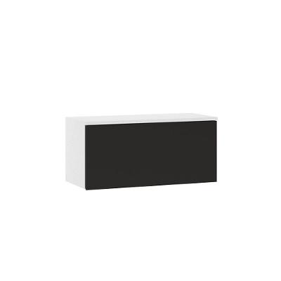 Armário Aéreo 70cm 1 Porta Basculante Dora Luciane Móveis Branco/preto
