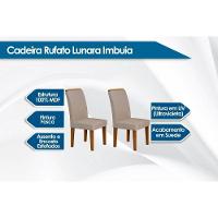 Kit 2 Cadeiras De Cozinha Lunara Madeira Capuccino-suede Creme - Rufato - 2