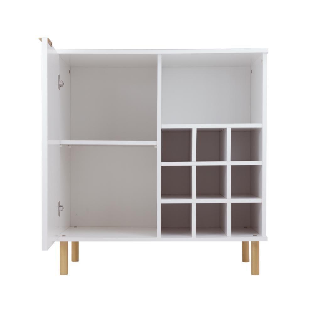Aparador Bar Adega + Cristaleira Ditália R-633 E-964 Branco - 6