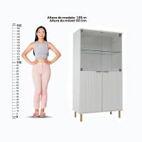 Aparador Bar Adega + Cristaleira Ditália R-633 E-964 Branco