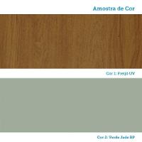 Armário Aéreo Canto Diagonal 74cm 2 Portas Slim Luciane Móve Freijó/verde Jade - 6