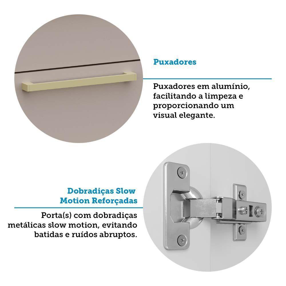 Paneleiro 70cm 4 Pts 1 Gav C/ Nicho Micro-ondas Elegance Luc Freijó/freijó Brasil/cinammon - 9