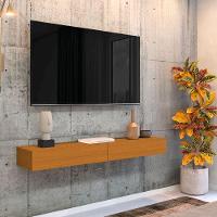 Rack Suspenso Para Painel Ou Tv Até 55 Polegadas 2 Portas 1,10m Egeo Edn Madeirado - 2