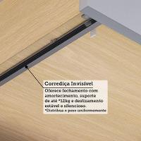 Paneleiro 70cm 2 Pts Com Vidro 1 Gav Espaço Torre Quente Aur Carvalho/cinza Cristal - 9