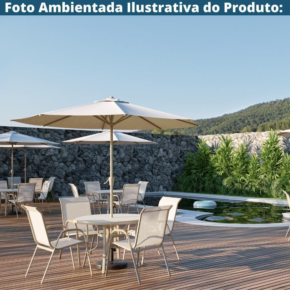 Kit 4 Cadeiras Empilhável Com Braço Pipa Maresias Fratini 96 Cm Altura Alumínio E Assento Tela Fendi - 2