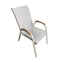 Kit 4 Cadeiras Empilhável Com Braço Pipa Maresias Fratini 96 Cm Altura Alumínio E Assento Tela Fendi - 5