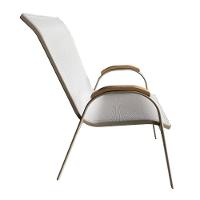 Kit 4 Cadeiras Empilhável Com Braço Pipa Maresias Fratini 96 Cm Altura Alumínio E Assento Tela Fendi - 7