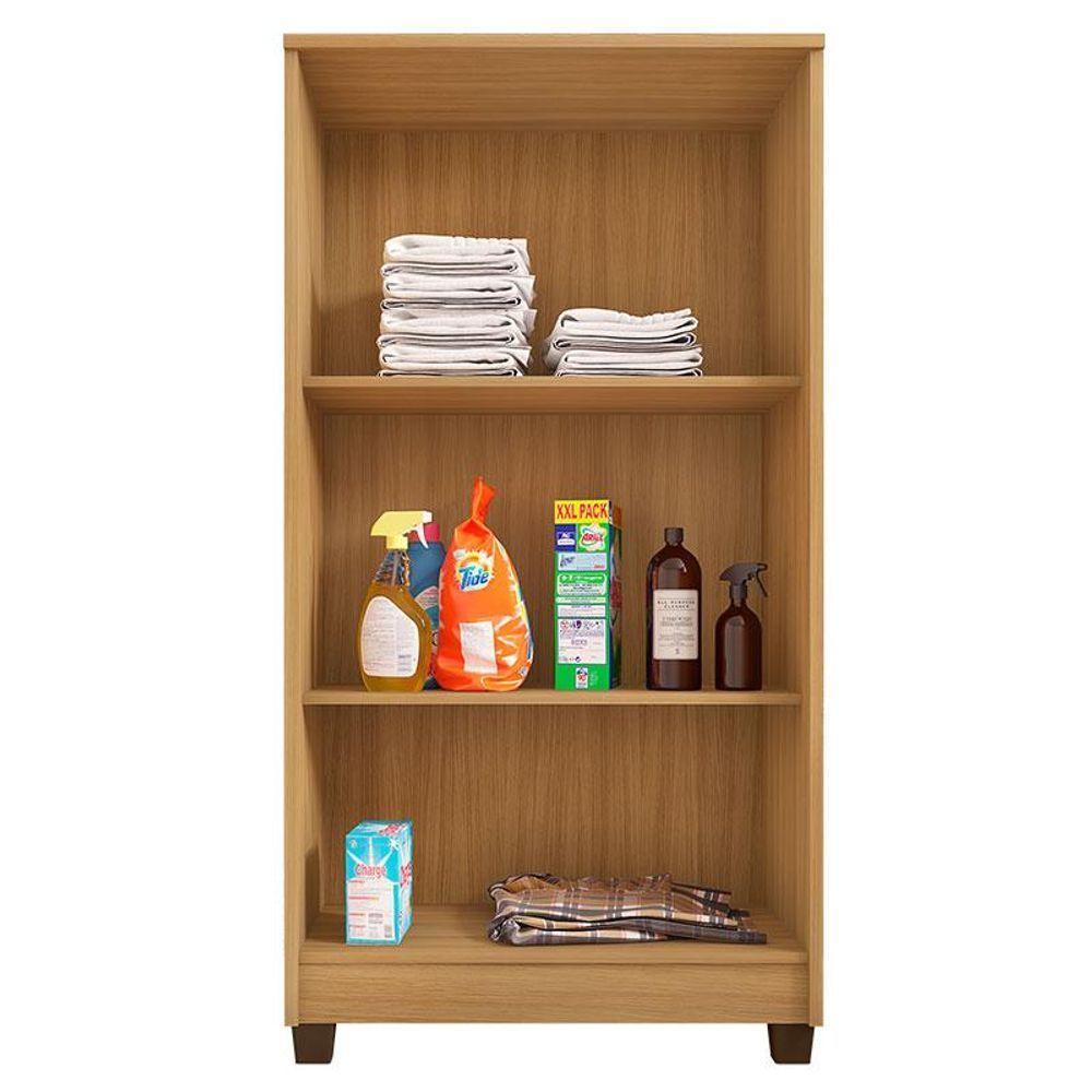 Guarda Roupa Solteiro Modena Com 4 Portas E Armário Multiuso Egito Carvalho Americano Off White - Incorplac - 7