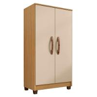 Guarda Roupa Solteiro Modena Com 4 Portas E Armário Multiuso Egito Carvalho Americano Off White - Incorplac - 5