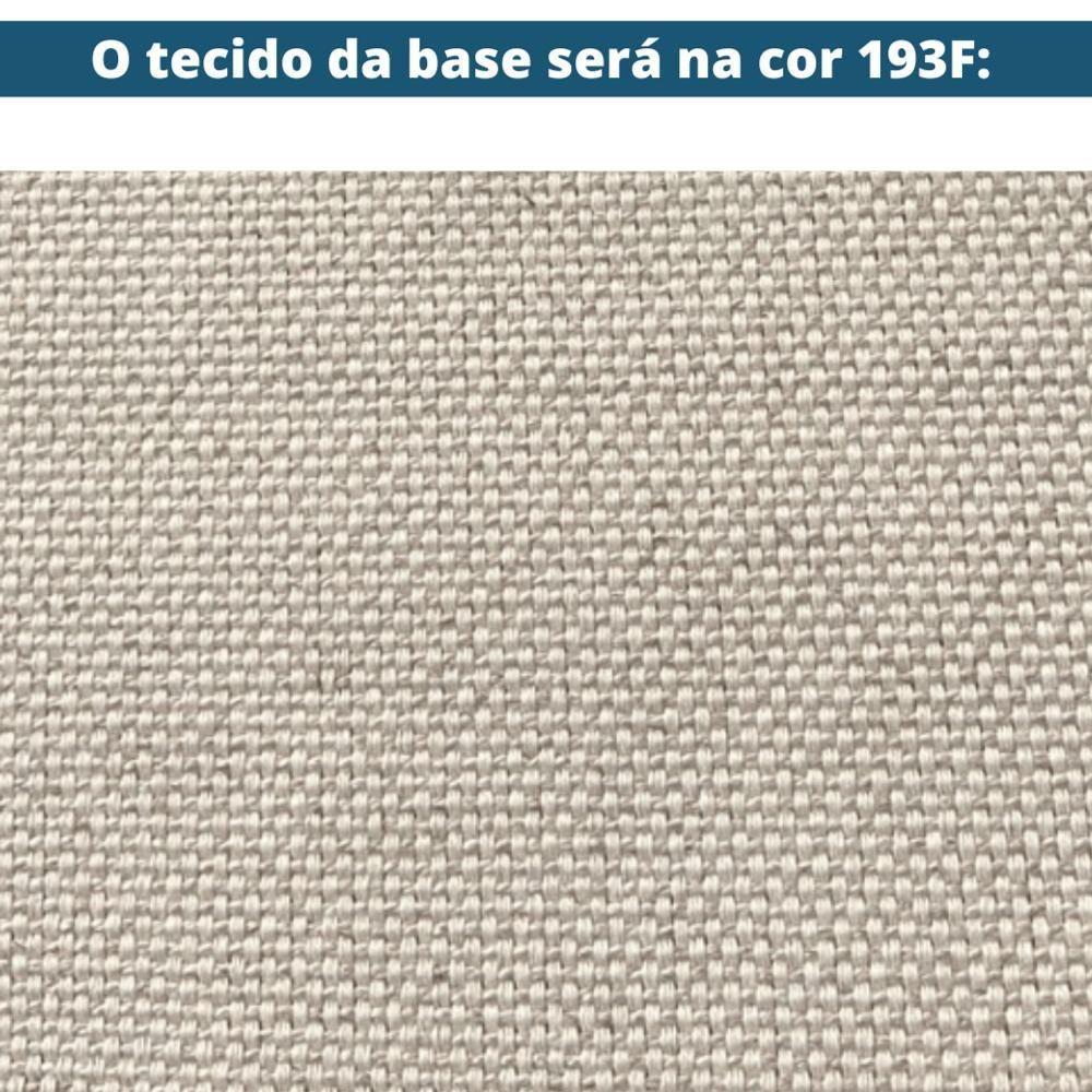 Sofá Blendi Ozki 240 Cm Madeira Eucalipto Cedro Tecido Composê Cinza E Bege Corda Redonda Canela - 6