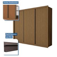 Guarda Roupa 3 Portas De Correr 6 Gavetas Nápoli Minastex Freijó - 9