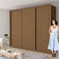 Guarda Roupa 3 Portas De Correr 6 Gavetas Nápoli Minastex Freijó - 10