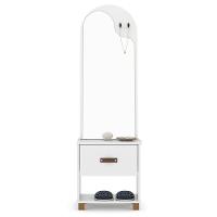 Toucador Com Espelho 1 Gaveta Nicho E 2 Ganchos Oranix Branco - 5