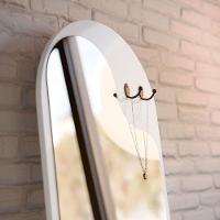 Toucador Com Espelho 1 Gaveta Nicho E 2 Ganchos Oranix Branco - 7