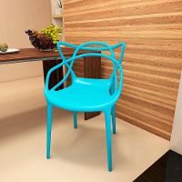 Kit 14 Cadeiras De Jantar Allegra Design Empilhável - Azul - 2